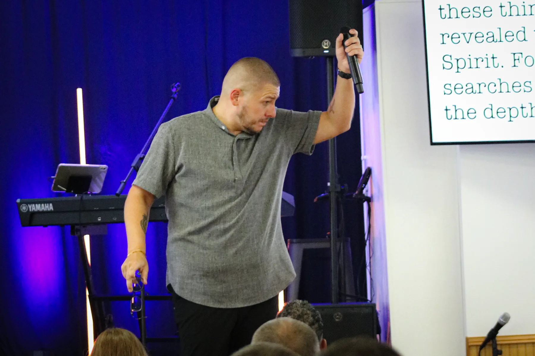 Pastor Bryan Rambler preaching at Triumphant Church
